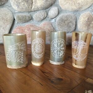 ✔️ Viking Drinking Horn Tumblers Set of 4